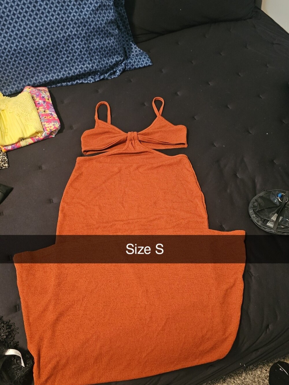 Rust Cutout Maxi Dress